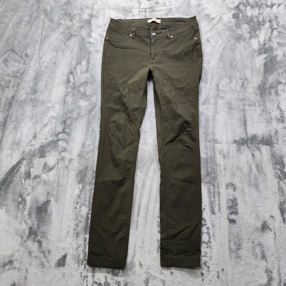 Active USA‎ Jeans Womens L Green Low Rise Skinny Ankle Jegging Stretch Preppy